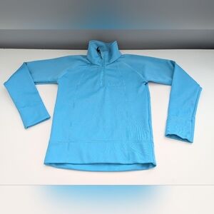 Marker Kids (Size Small) Sky Blue High Neck 1/4-Zip Sweatshirt w/Fleece Lining
